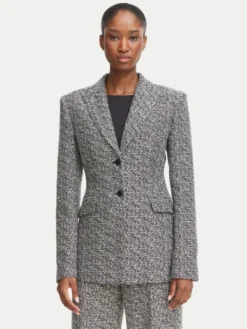 HUGO Marynarka 50570564 Szary Regular Fit