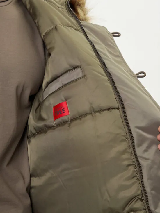HUGO Parka Makaro2541 50546236 Khaki Regular Fit