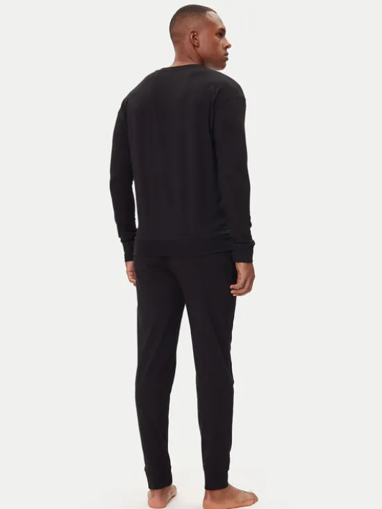 HUGO Piżama Galaxy 50549188 Czarny Regular Fit