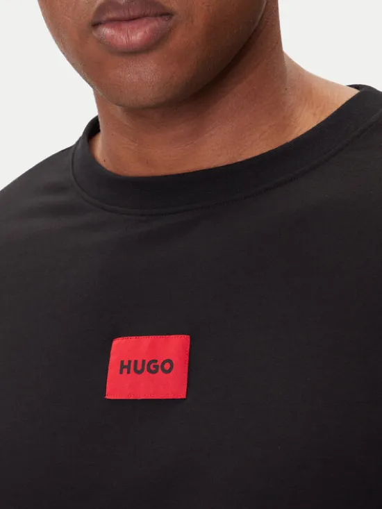HUGO Piżama Galaxy 50549188 Czarny Regular Fit