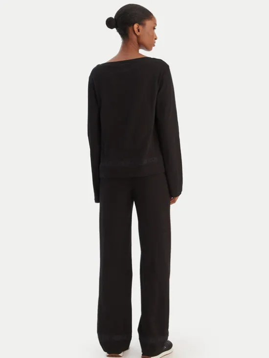 HUGO Piżama Logo 50556636 Czarny Regular Fit