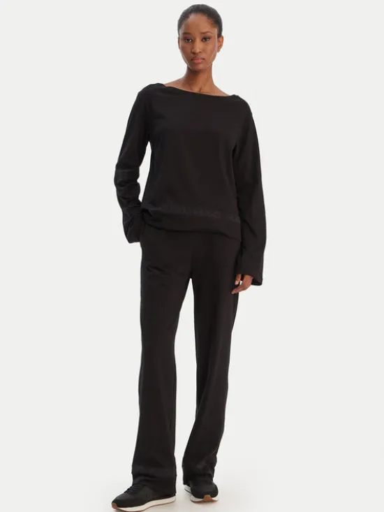 HUGO Piżama Logo 50556636 Czarny Regular Fit