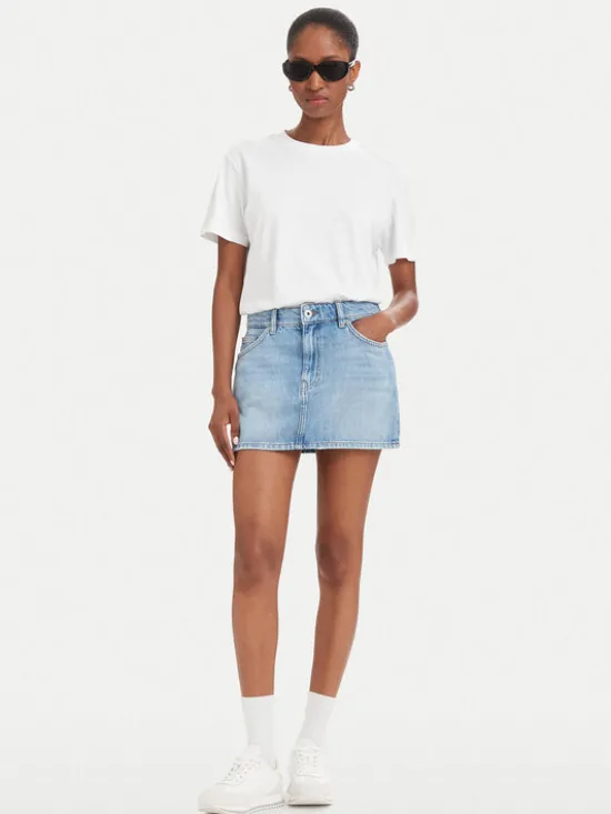HUGO Spódnica jeansowa Galanie_2_B 50566145 Niebieski Regular Fit