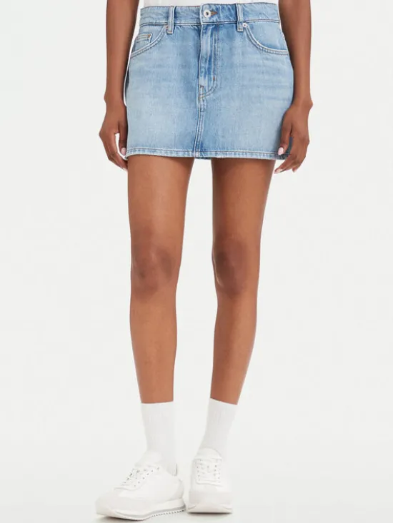 HUGO Spódnica jeansowa Galanie_2_B 50566145 Niebieski Regular Fit
