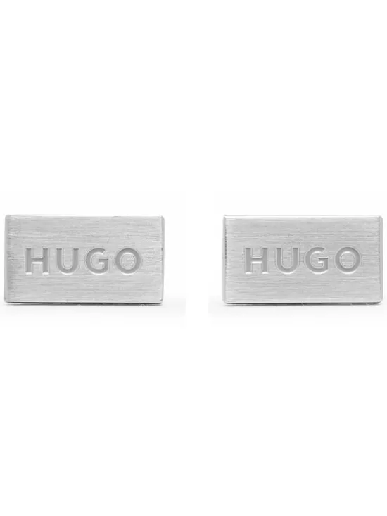 HUGO Spinki do mankietów E-Classic2 50565308 Srebrny