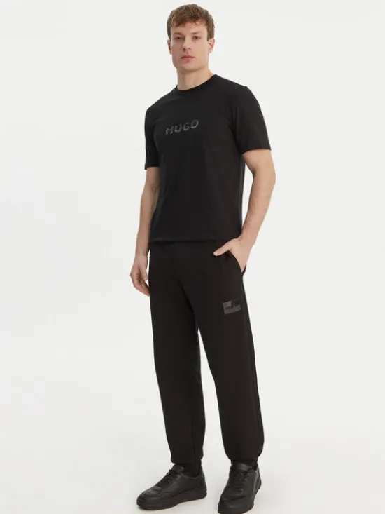 HUGO Spodnie dresowe Daylony 50557453 Czarny Regular Fit
