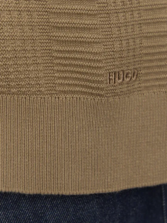 HUGO Sweter Simoh 50566762 Brązowy Regular Fit