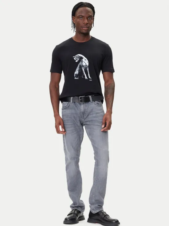 HUGO T-Shirt Didug 50548557 Czarny Regular Fit