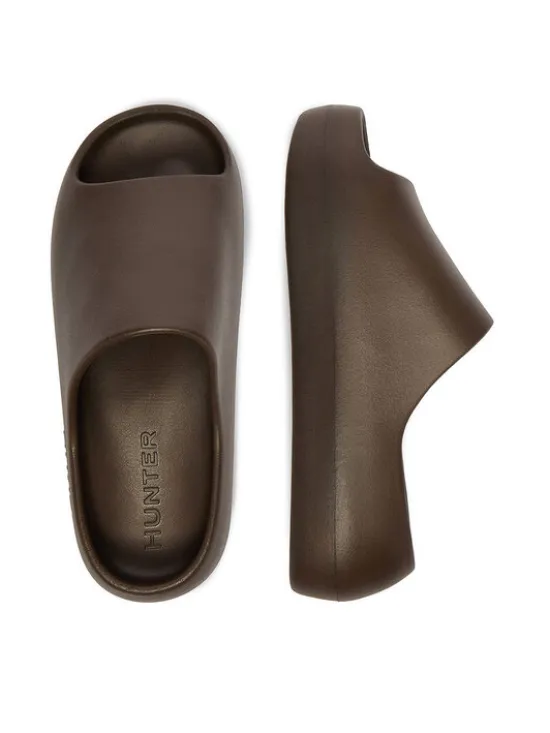 Hunter Klapki CEOWB-S55796 Brązowy ciemny