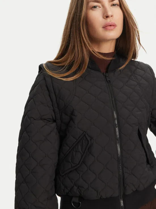 Hunter Kurtka bomber Shira HARW0046251 Czarny Cropped Fit