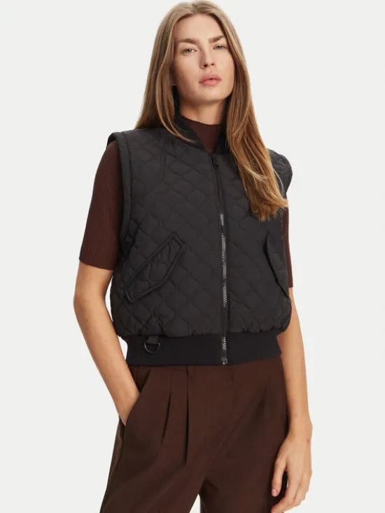 Hunter Kurtka bomber Shira HARW0046251 Czarny Cropped Fit