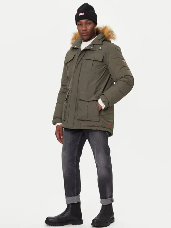 Hunter Parka Angus HARM0018252 Zielony Regular Fit