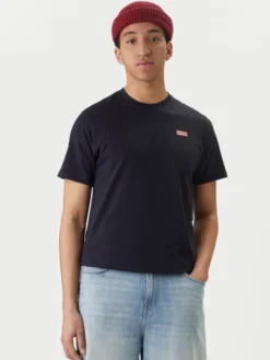 Hunter T-Shirt Essentials HARM0085252 Granatowy Regular Fit