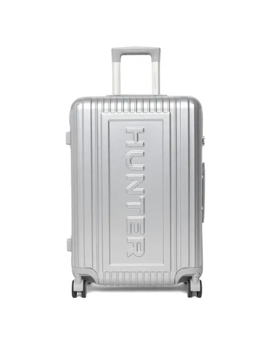Hunter Walizka średnia CEO-HUNTER-M-002-08-SILVER Srebrny
