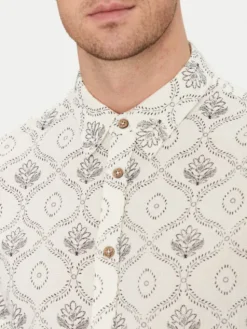 INDICODE Koszula Haiko 20-529 Beżowy Slim Fit