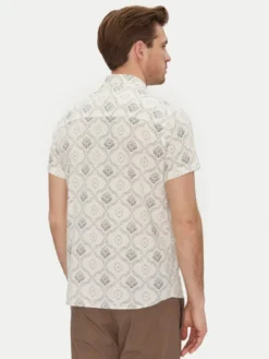 INDICODE Koszula Haiko 20-529 Beżowy Slim Fit