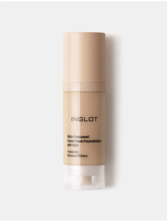 INGLOT SPF 50+ Skin Focused Pielęgnacyjny Podkład Yellow Beige 307