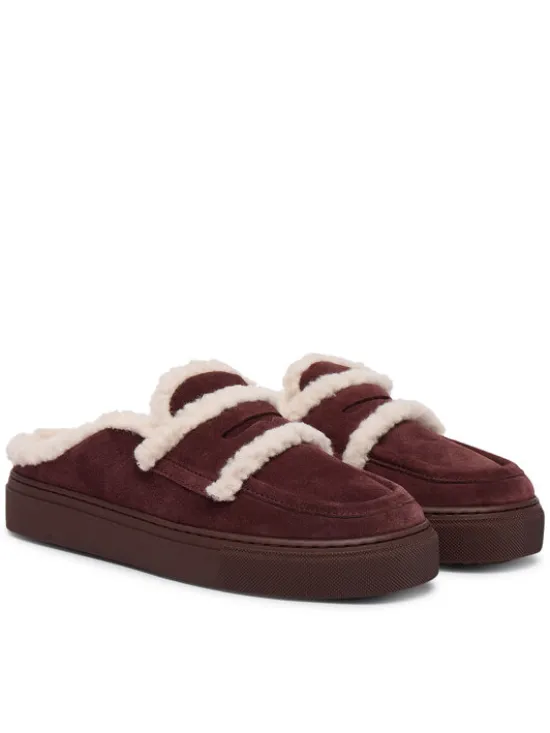 Inuikii Klapki Mule Wool 1004.017.0011 Brązowy ciemny