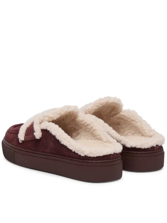 Inuikii Klapki Mule Wool 1004.017.0011 Brązowy ciemny