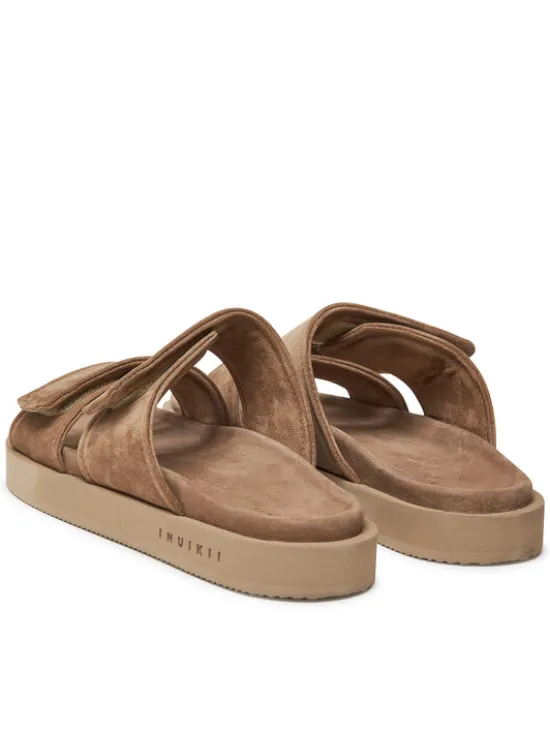 Inuikii Klapki Suede Double Band 50102-510 Beżowy