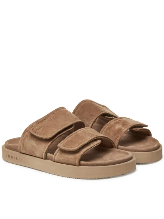 Inuikii Klapki Suede Double Band 50102-510 Beżowy