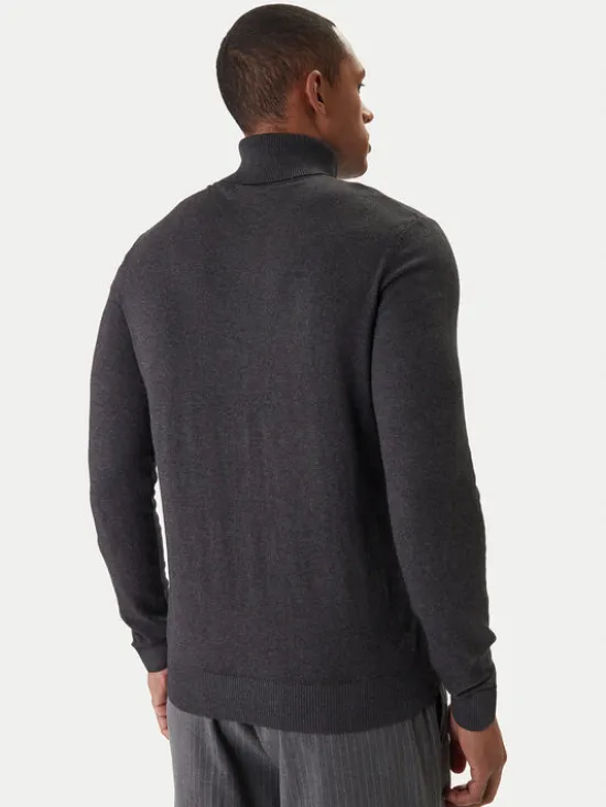 Jack & Jones Golf Emil Knit Roll 12157417 Szary Regular Fit
