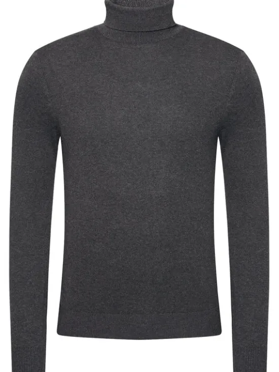 Jack & Jones Golf Emil Knit Roll 12157417 Szary Regular Fit