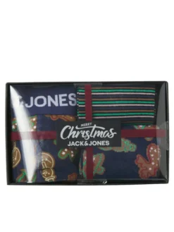 Jack & Jones Komplet bokserki i skarpety Gingerbread Giftbox 12285133 Kolorowy