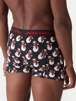 Jack & Jones Komplet bokserki i skarpety Snow Skulls Giftbox 12285138 Czarny
