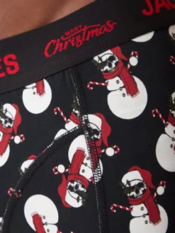 Jack & Jones Komplet bokserki i skarpety Snow Skulls Giftbox 12285138 Czarny