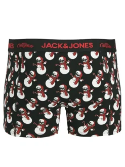 Jack & Jones Komplet bokserki i skarpety Snow Skulls Giftbox 12285138 Czarny