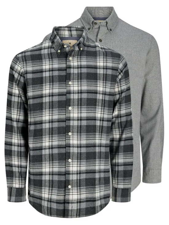 Jack & Jones Komplet koszul Blubarkley 12294328 Szary Regular Fit