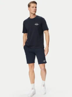 Jack & Jones Komplet t-shirt i spodenki Brandon 12298184 Granatowy Regular Fit