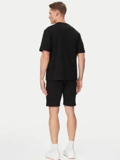 Jack & Jones Komplet t-shirt i spodenki Archive 12297642 Czarny Relaxed Fit