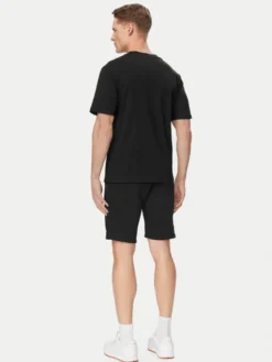 Jack & Jones Komplet t-shirt i spodenki Brandon 12298184 Czarny Regular Fit