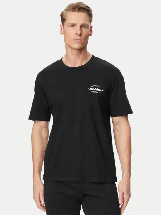 Jack & Jones Komplet t-shirt i spodenki Brandon 12298184 Czarny Regular Fit