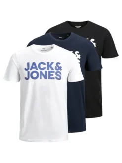Jack & Jones Komplet t-shirtów Corp Logo 12191762 Kolorowy Slim Fit