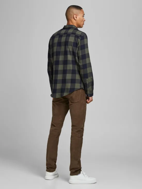 Jack & Jones Koszula 12181602 Zielony Slim Fit