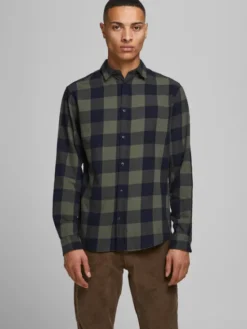 Jack & Jones Koszula 12181602 Zielony Slim Fit
