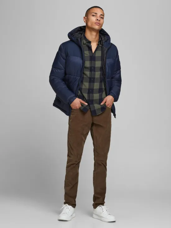 Jack & Jones Koszula 12181602 Zielony Slim Fit