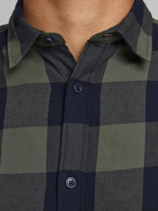 Jack & Jones Koszula 12181602 Zielony Slim Fit