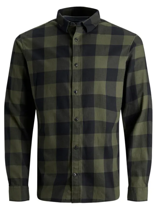Jack & Jones Koszula 12181602 Zielony Slim Fit