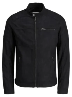 Jack & Jones Kurtka z imitacji skóry Rocky 12147218 Czarny Regular Fit