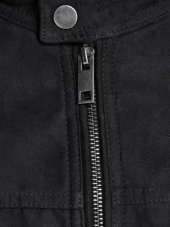 Jack & Jones Kurtka z imitacji skóry Rocky 12147218 Czarny Regular Fit