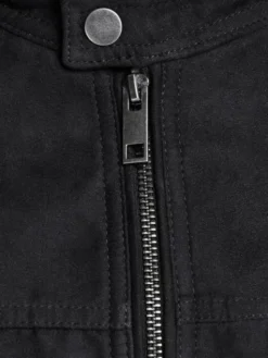Jack & Jones Kurtka z imitacji skóry Rocky 12147218 Czarny Regular Fit