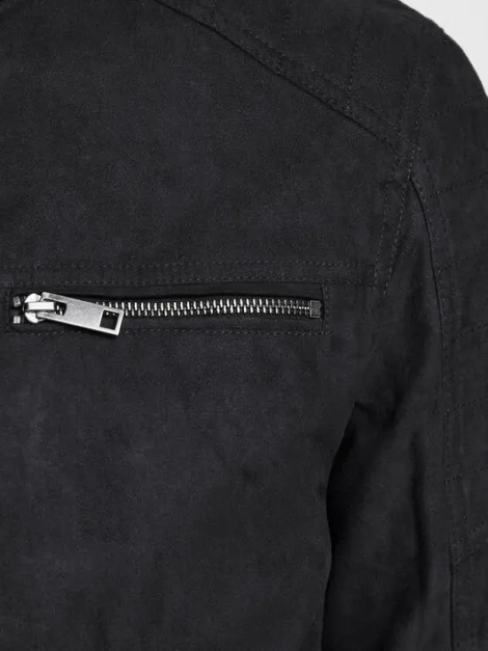 Jack & Jones Kurtka z imitacji skóry Rocky 12147218 Czarny Regular Fit