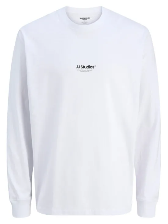 Jack & Jones Longsleeve Soho 12278788 Biały Relaxed Fit