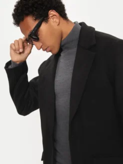 Jack & Jones Płaszcz przejściowy Hays 12258389 Czarny Regular Fit