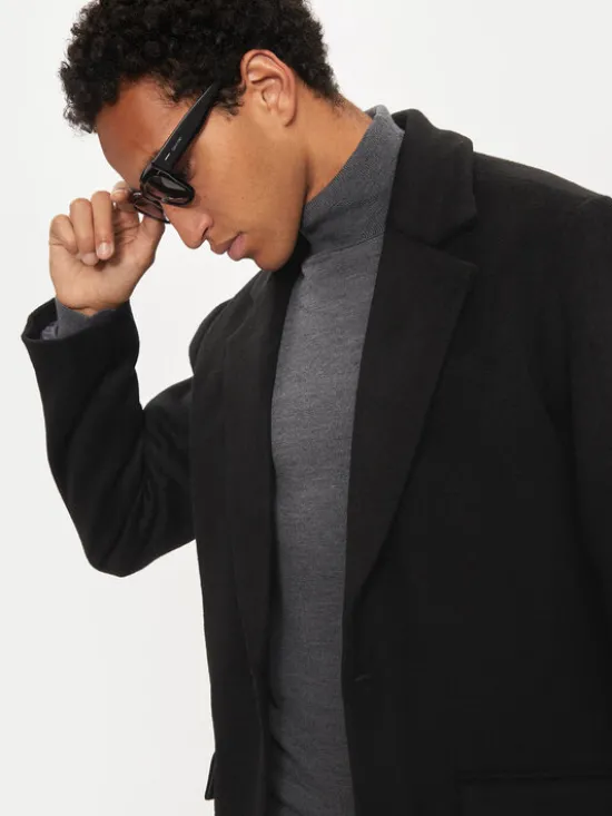 Jack & Jones Płaszcz przejściowy Hays 12258389 Czarny Regular Fit