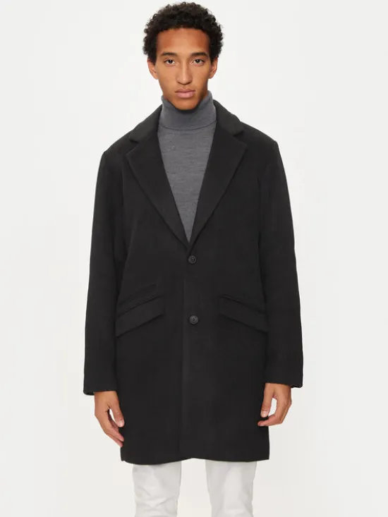 Jack & Jones Płaszcz przejściowy Hays 12258389 Czarny Regular Fit